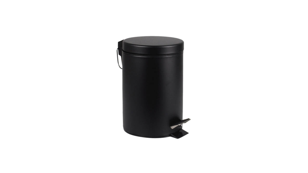 Pedaalemmer BRASQ 3 liter zwart