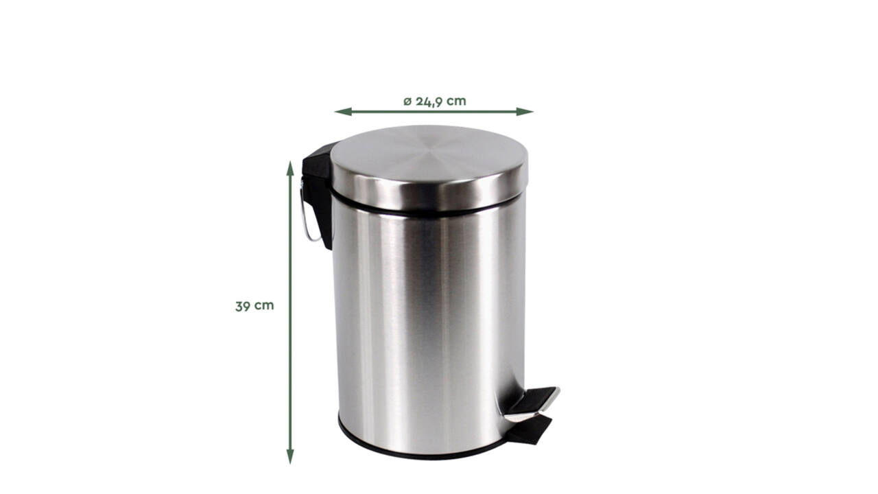 Pedaalemmer BRASQ 12 liter rvs