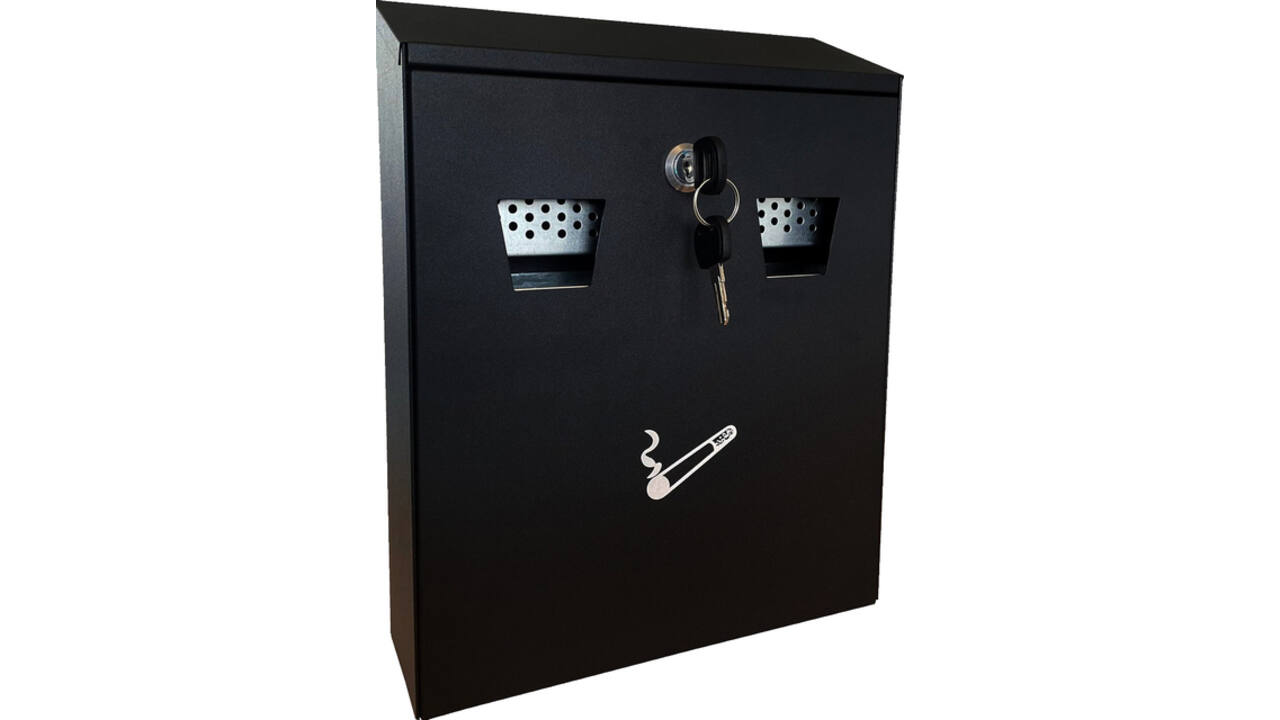 Asbak BRASQ wand 32x26cm zwart