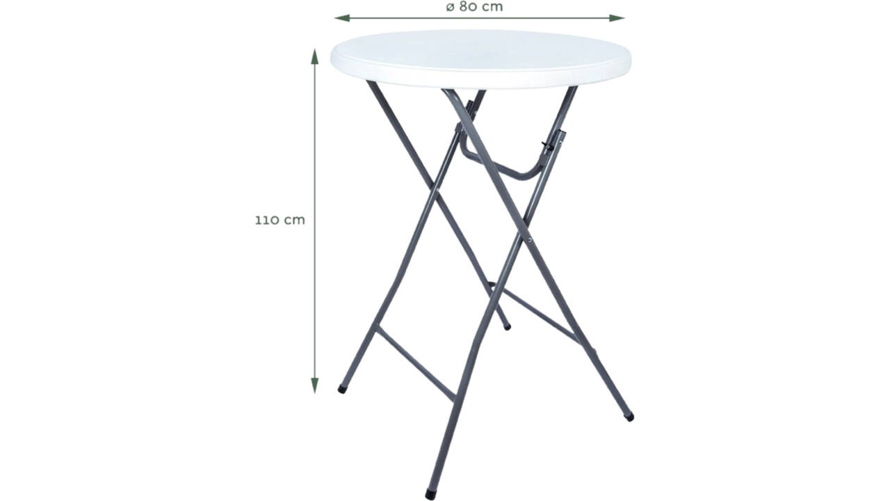 Statafel BRASQ 80cm BT100 wit