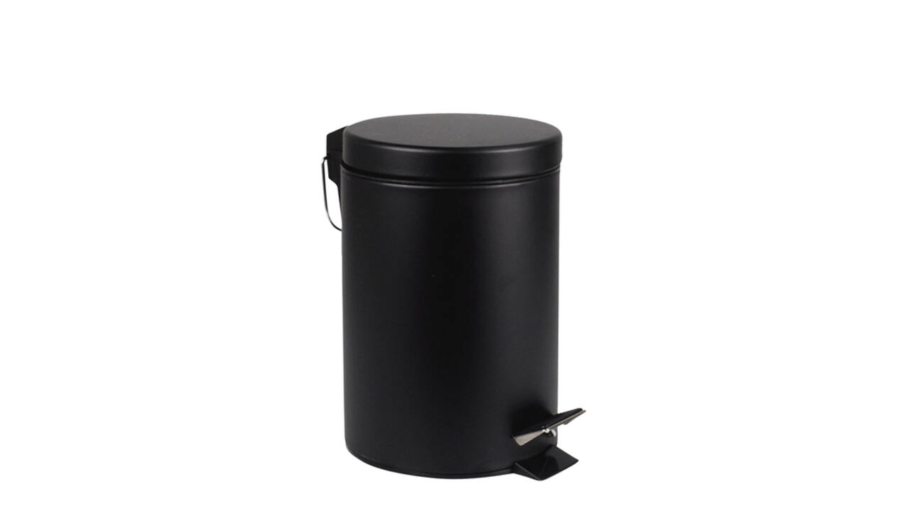 Pedaalemmer BRASQ 12 liter zwart