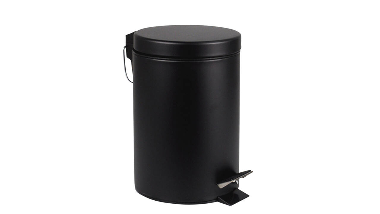 Pedaalemmer BRASQ 20 liter zwart