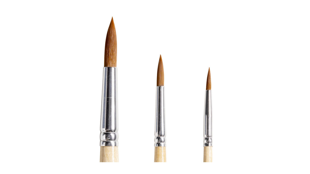 Penseel Qrea synthetisch haar set à 3 breedtes
