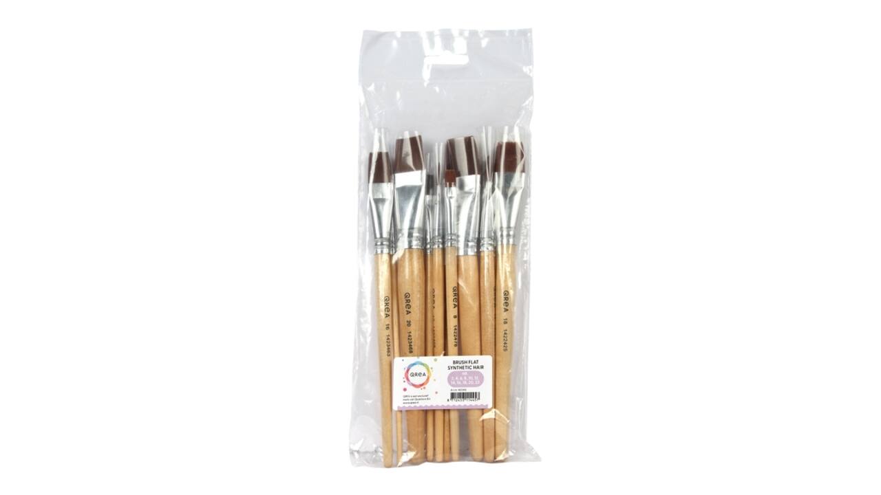 Kwast Qrea synthetisch set à 11 breedtes