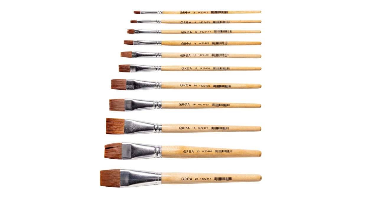 Kwast Qrea synthetisch set à 11 breedtes