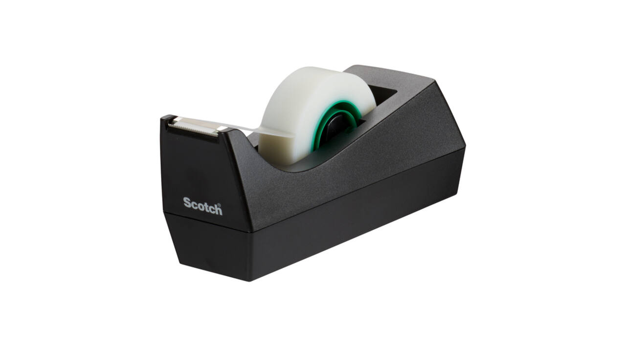 Plakband Scotch Magic 810 19mmx33m transparant 14 rollen + plakbandhouder zwart