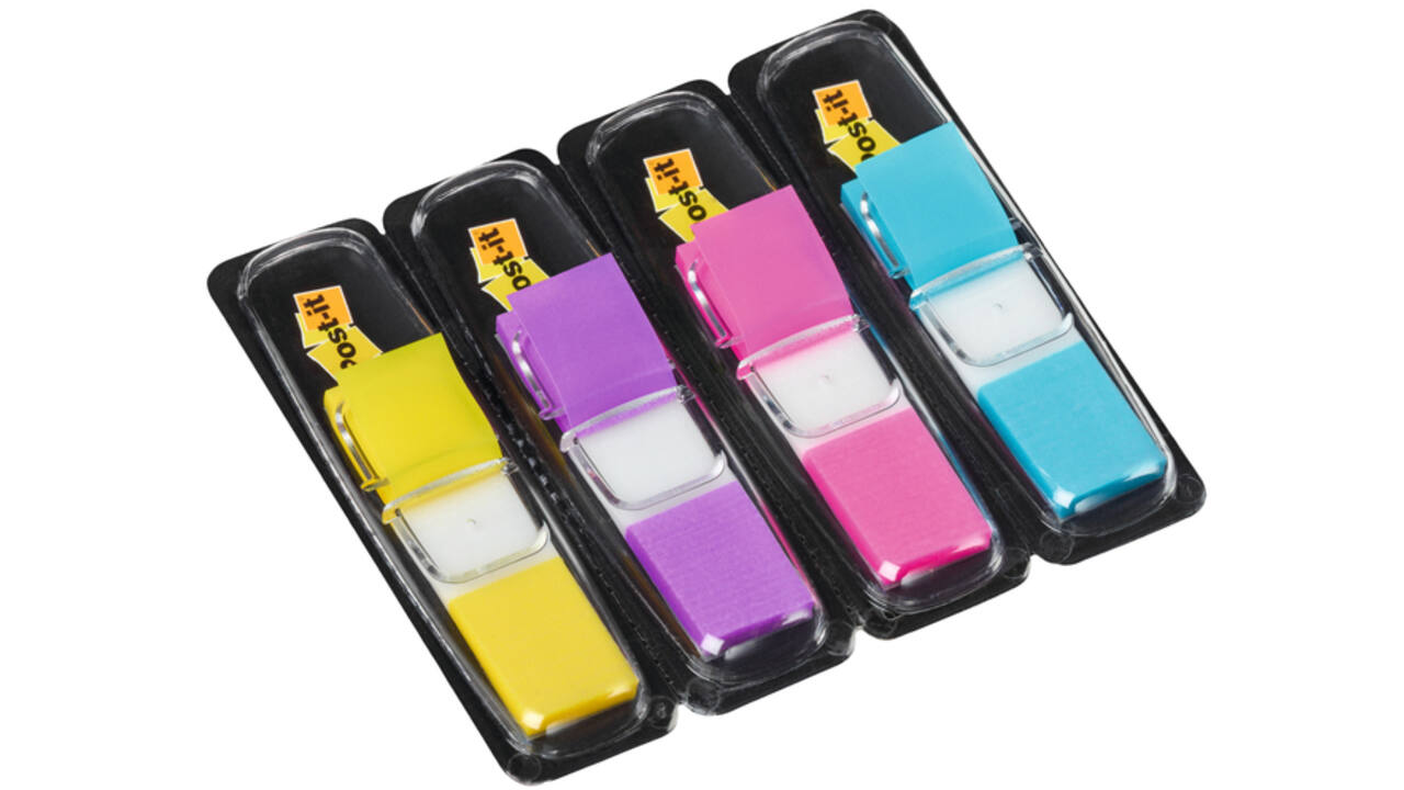 Indextabs 3M Post-it 683 11.9x43.2mm 4 kleuren 140 stuks