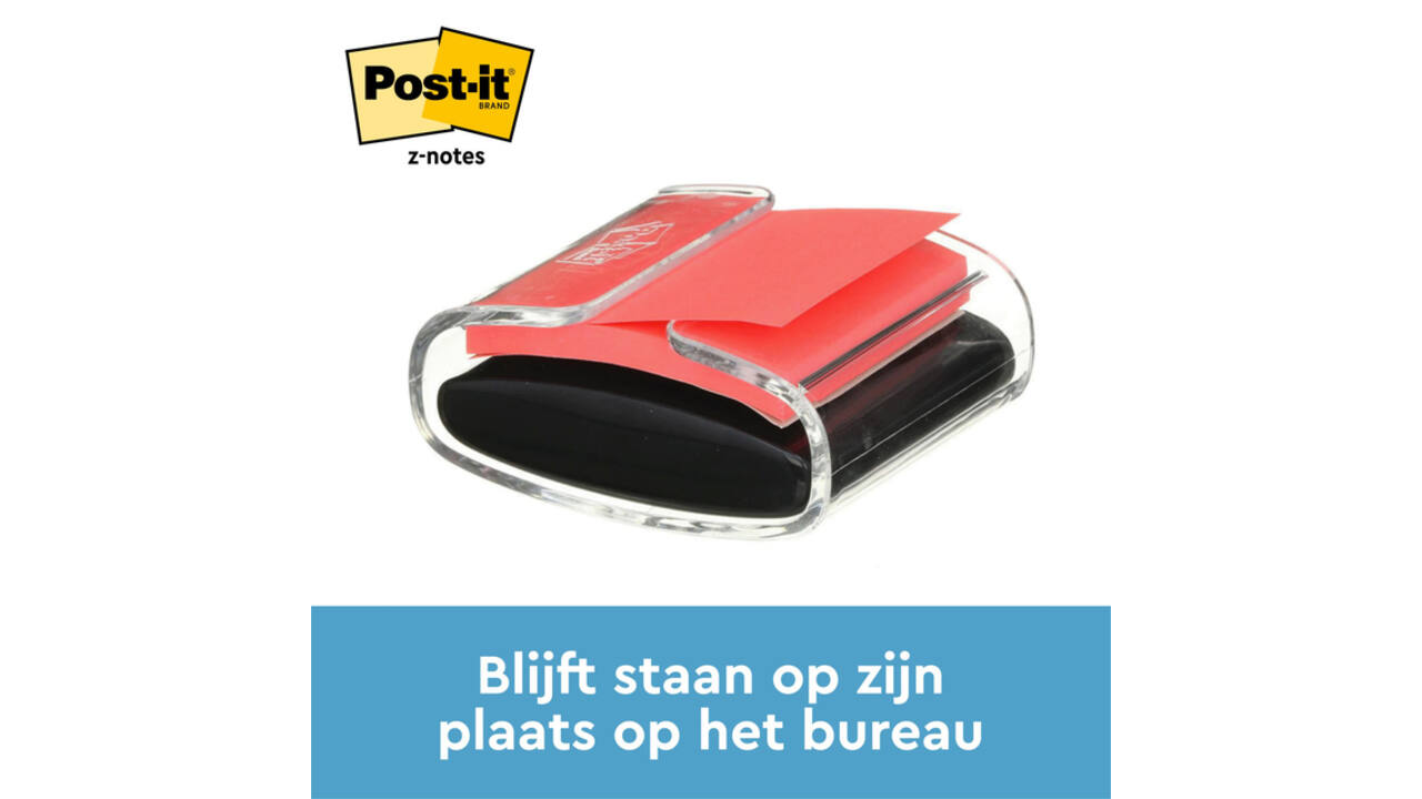 Memoblokdispenser 3M tbv Post-it Z-Note 76x76mm transparant + 12 blok Z-notes