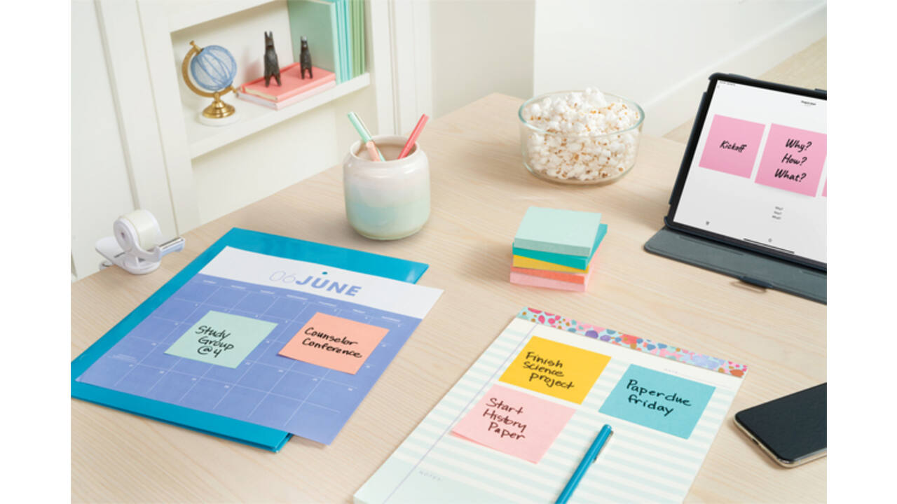 Memoblok 3M Post-it 654 76x76mm Beachside Colour 6 stuks