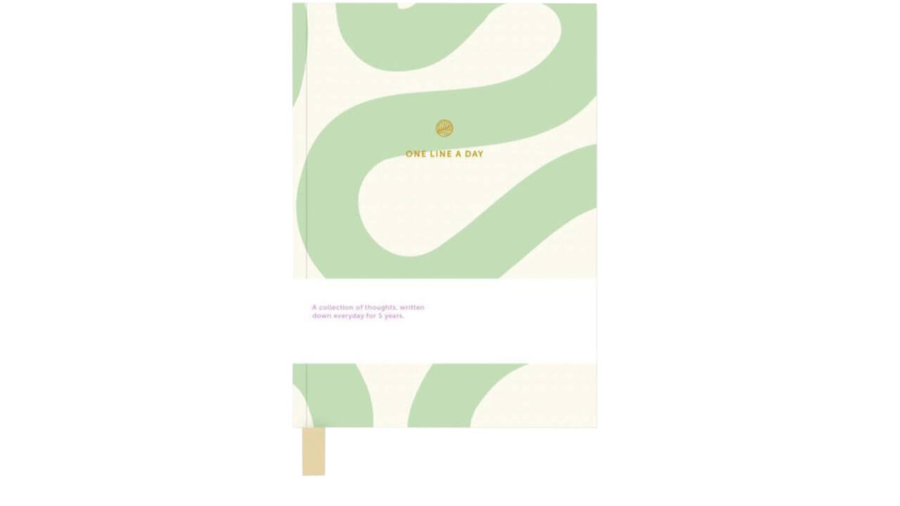 Notitieboek One Line A Day Flow groen/ wit A-Journal