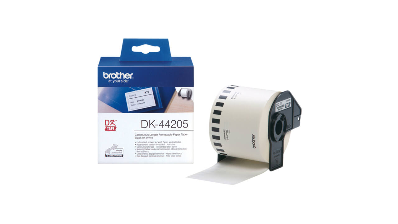 Etiket Brother DK-44205 doorlopend 62mm 1 rol á 30m wit