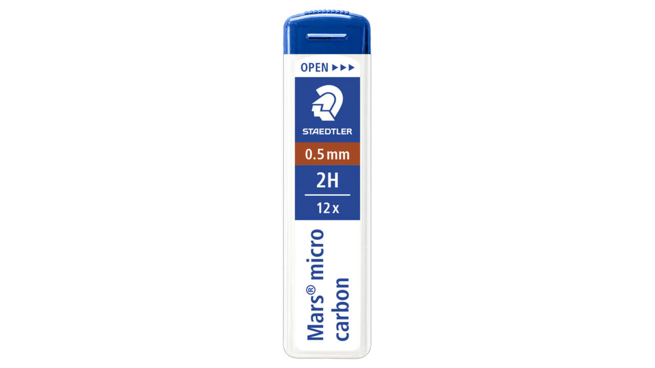 Potloodstift Staedtler Mars Carbon Micro 0.5mm 2H 12 stuks