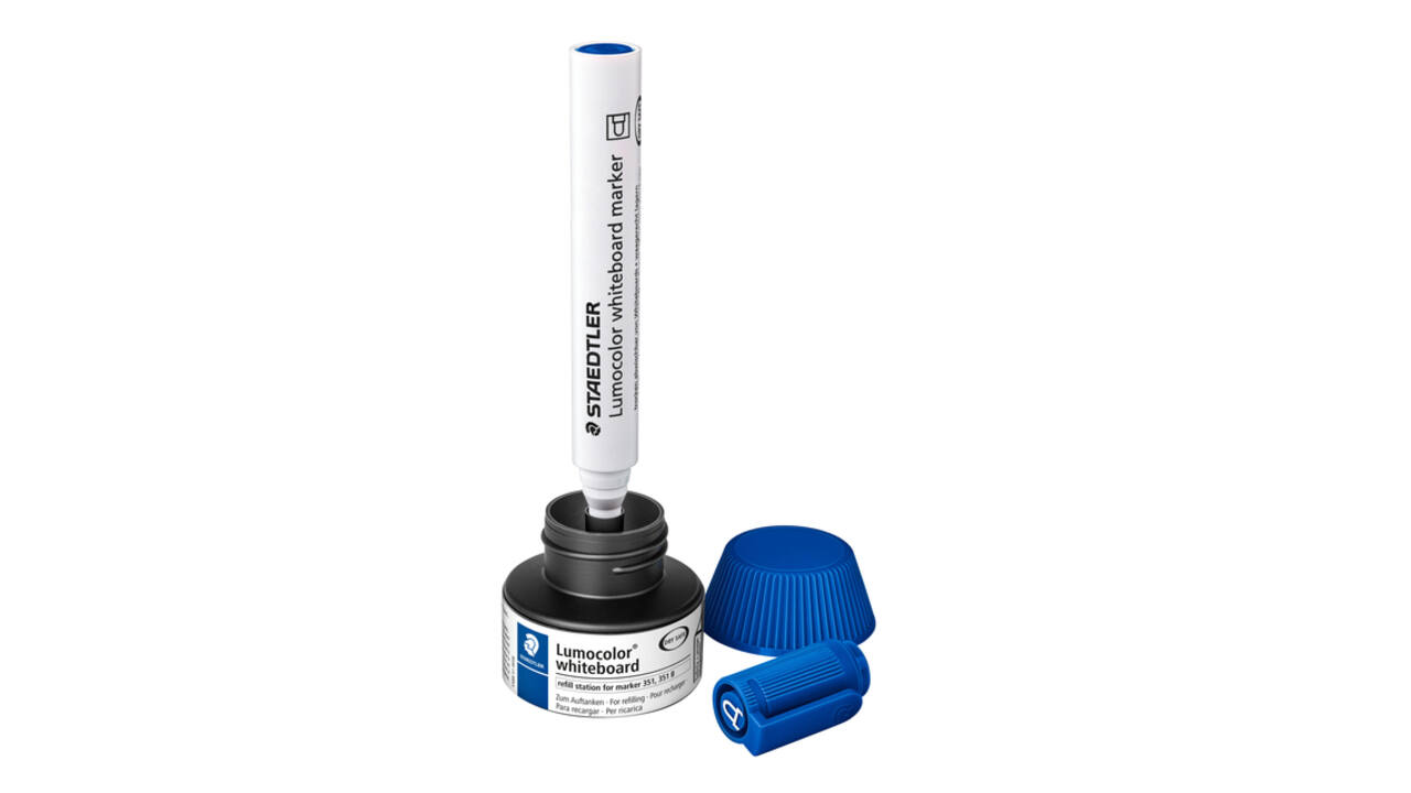 Viltstiftvulling Staedtler Lumocolor whiteboard 30ml blauw