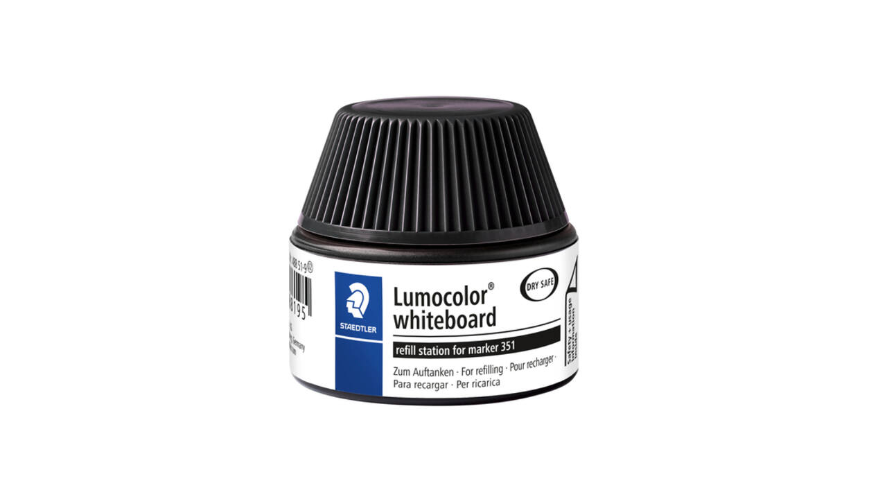 Viltstiftvulling Staedtler Lumocolor whiteboard 30ml zwart