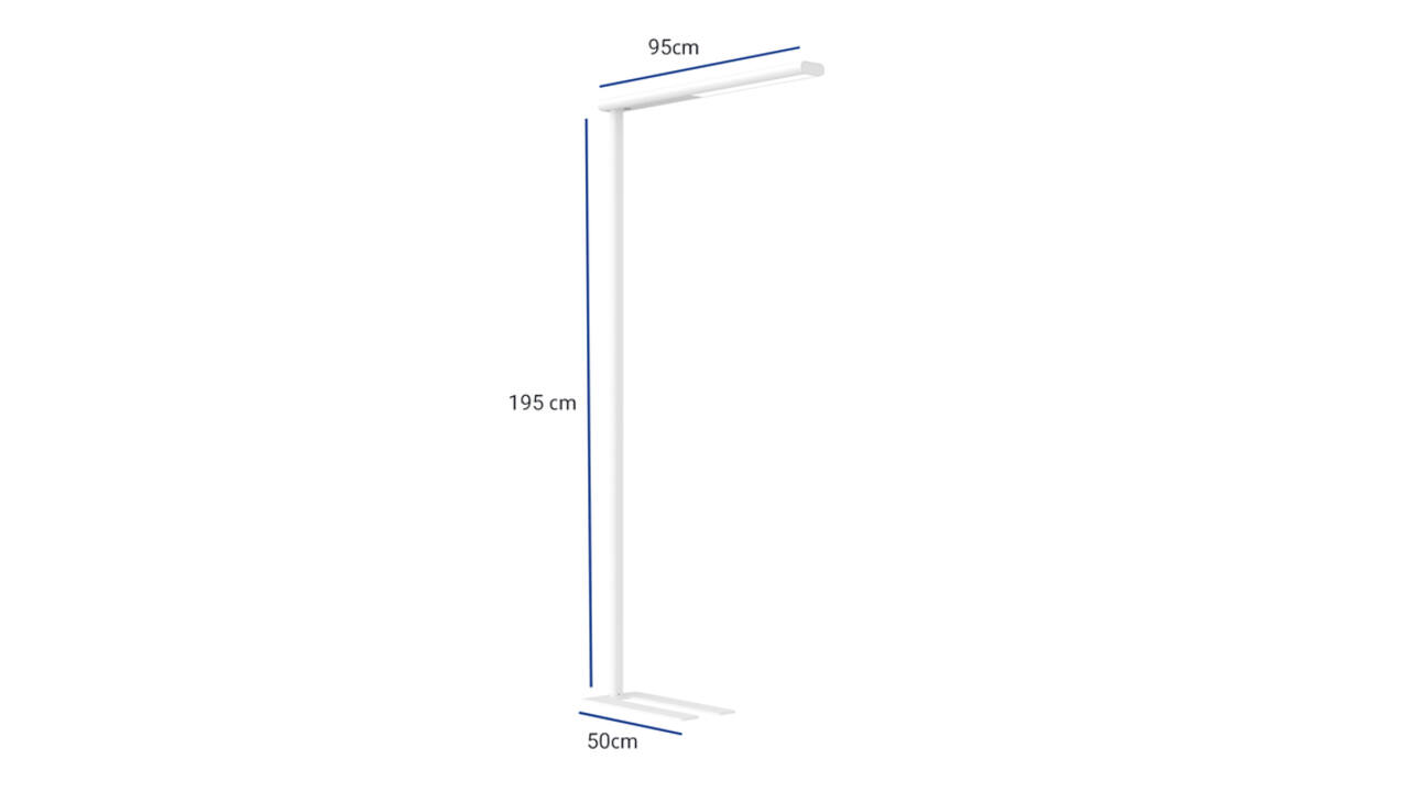 Vloerlamp MAUL Jet LED dimbaar hg 195 cm wit