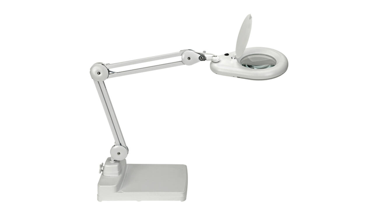 Loeplamp MAUL Viso LED met voet wit