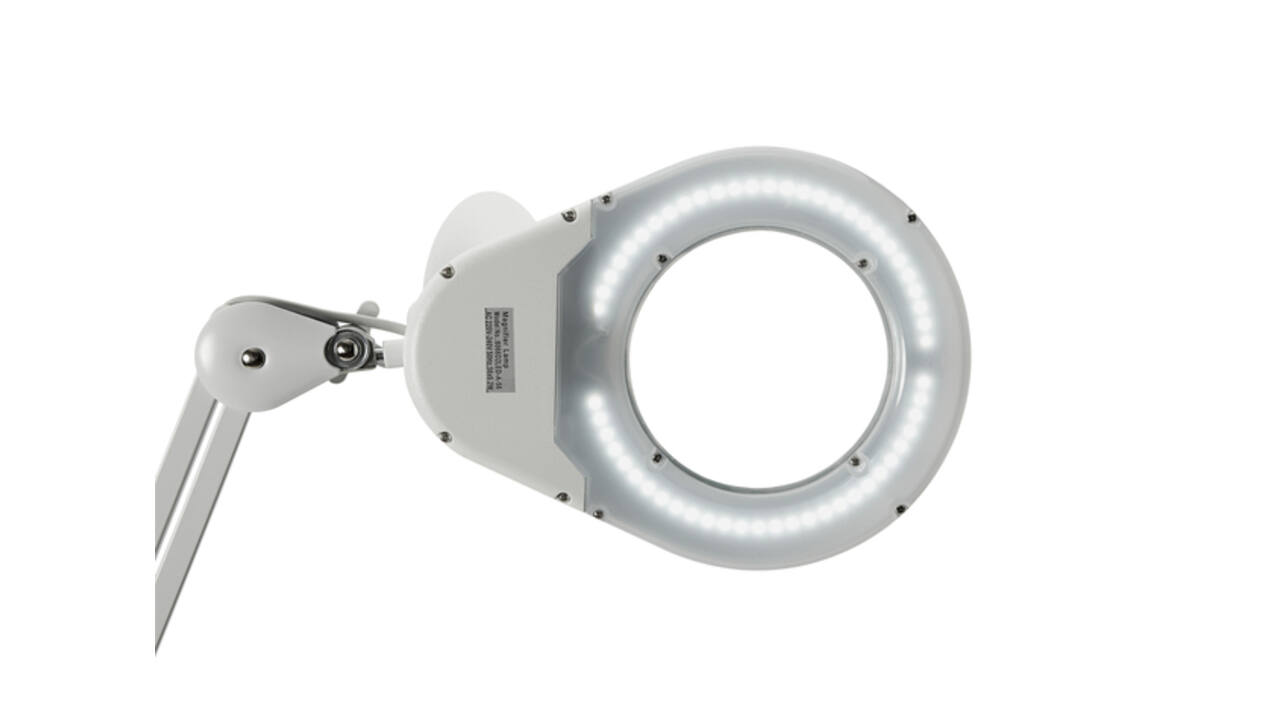 Loeplamp MAUL Viso LED met voet wit