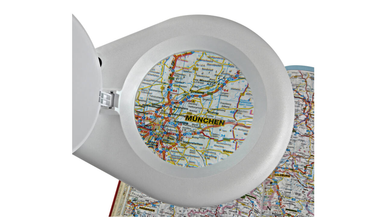 Loeplamp MAUL Viso LED met voet wit