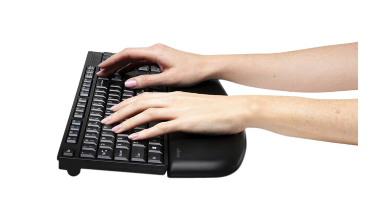 Polssteun Kensington ergosoft standaard toetsenbord zwart