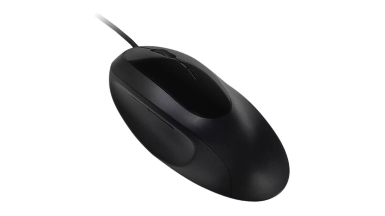 Muis Kensington pro fit ergo bedraad zwart