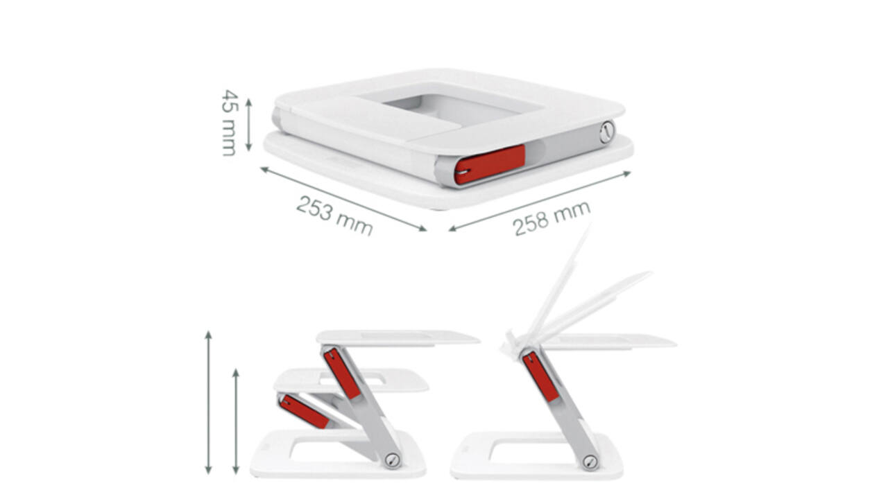 Laptopstandaard Leitz Ergo verstelbare multihoek wit