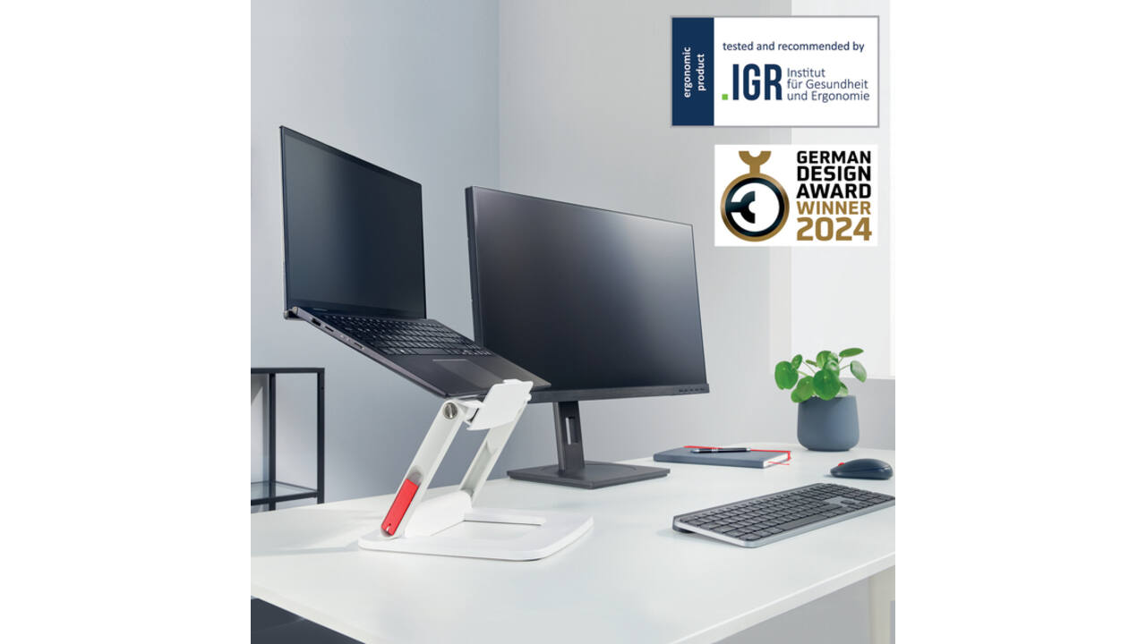 Laptopstandaard Leitz Ergo verstelbare multihoek wit