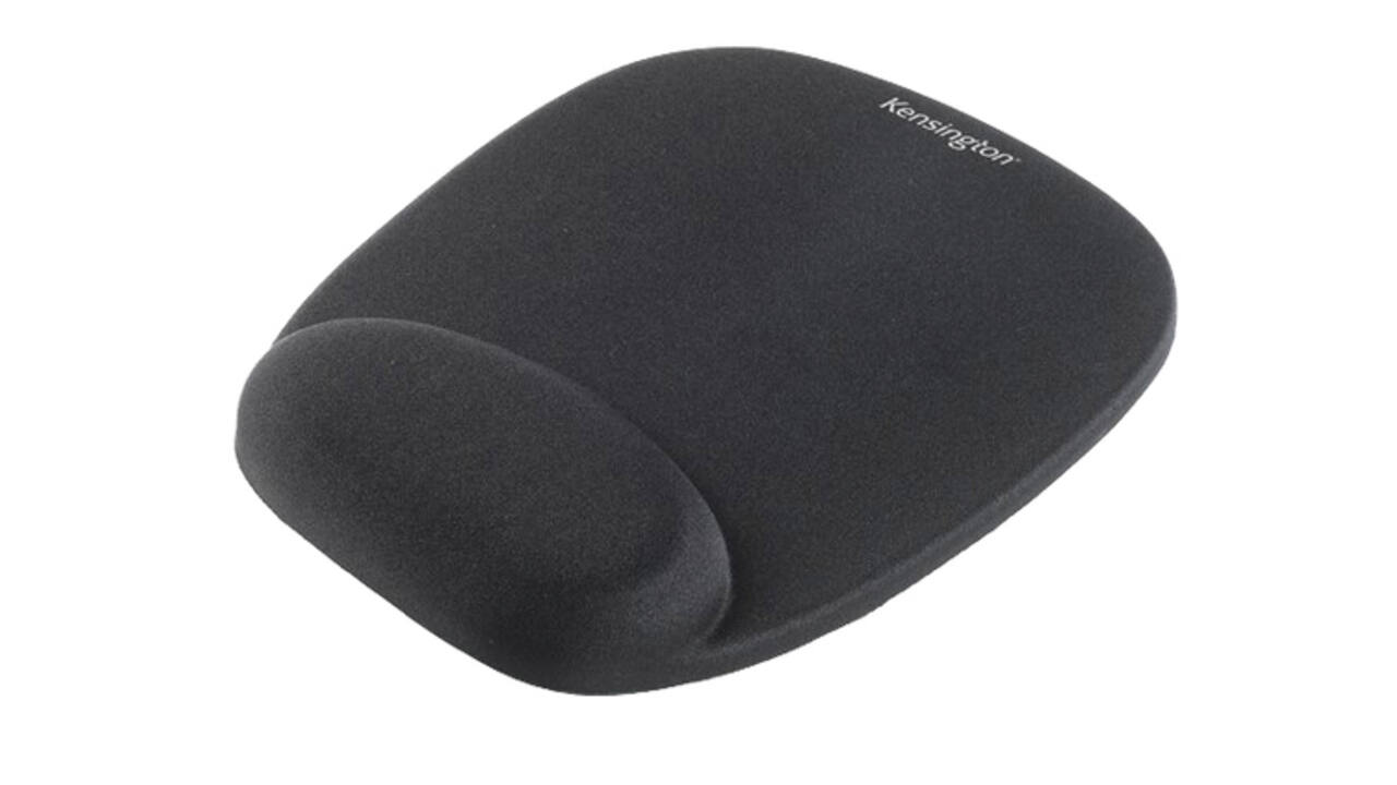 Muismat Kensington met polsondersteuning foam zwart