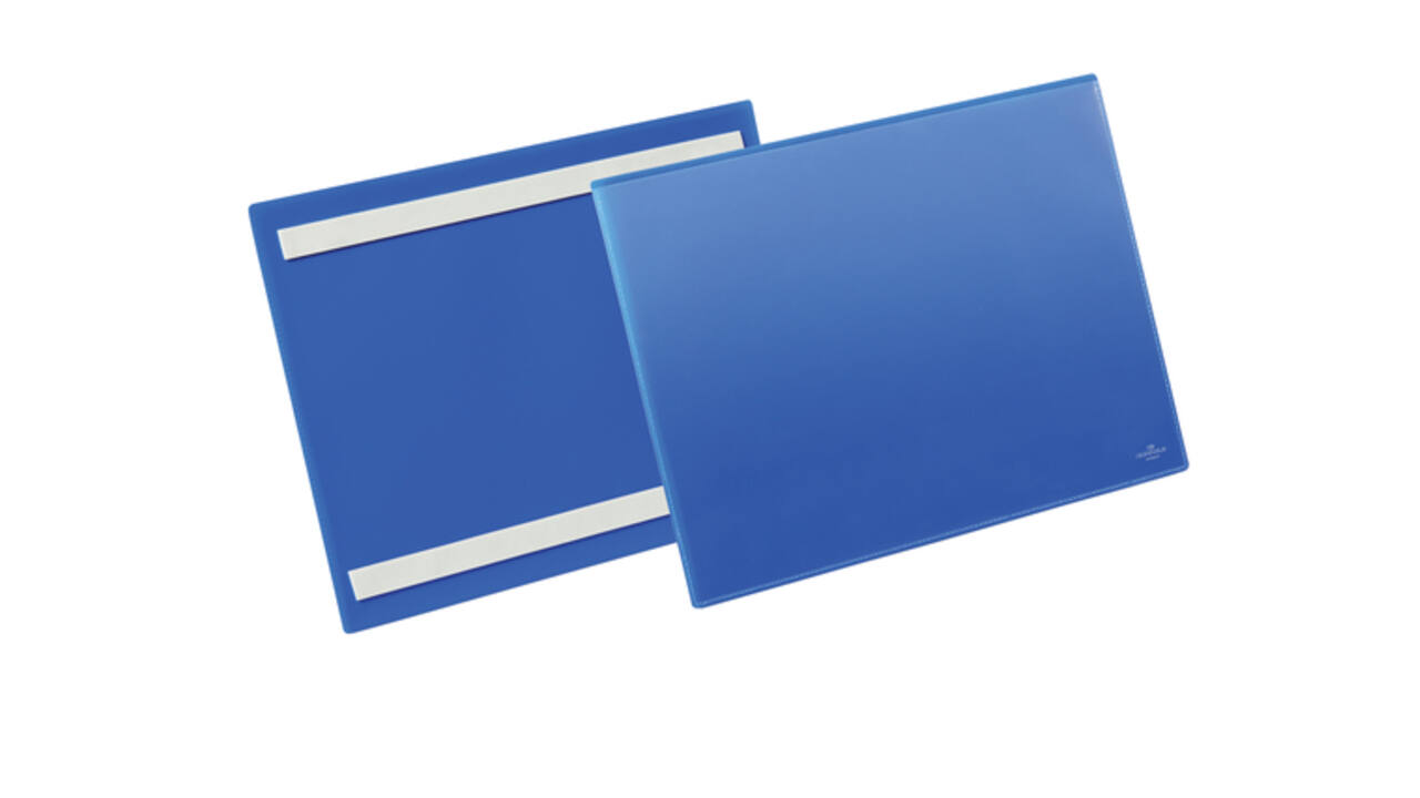 Documenthoes Durable zelfklevend A4 liggend blauw 50 stuks