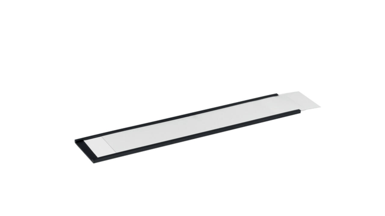 Etikethouder Durable magnetisch 200x40mm antraciet 50 stuks