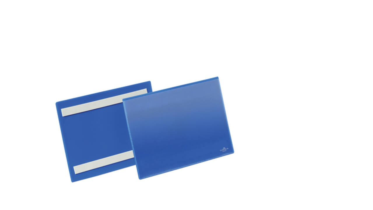 Documenthoes Durable zelfklevend A5 liggend blauw 50 stuks