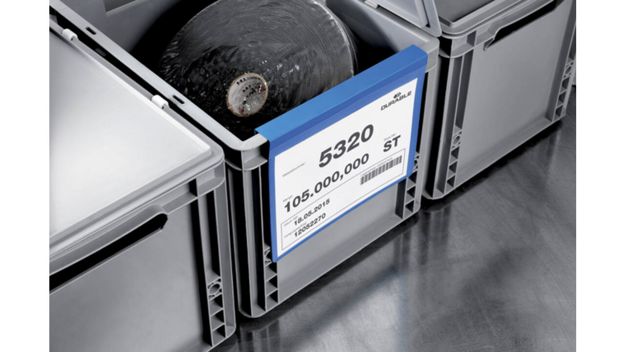 Documenthoes Durable met vouw A5 liggend blauw 50 stuks