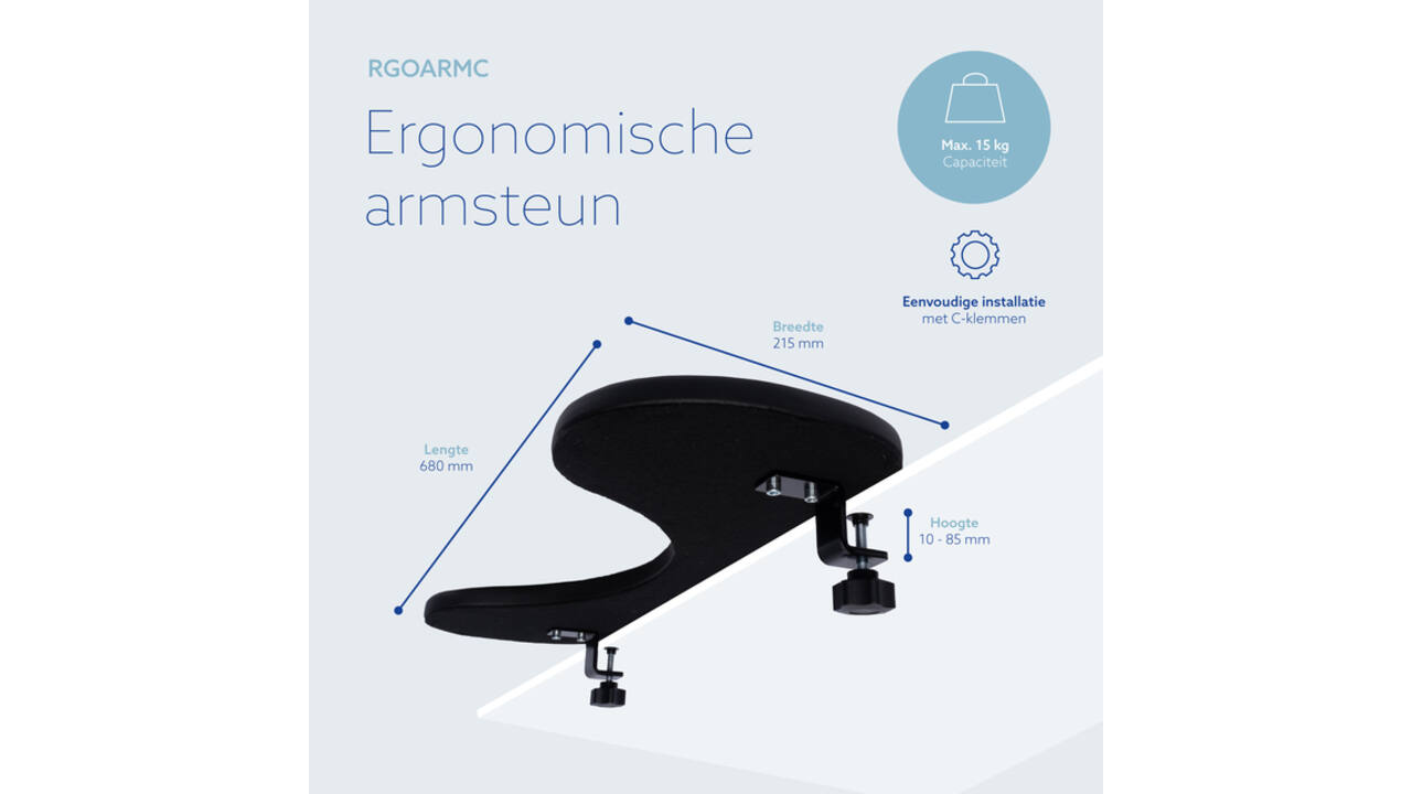 Armsteun R-Go Ergonomisch Zwart