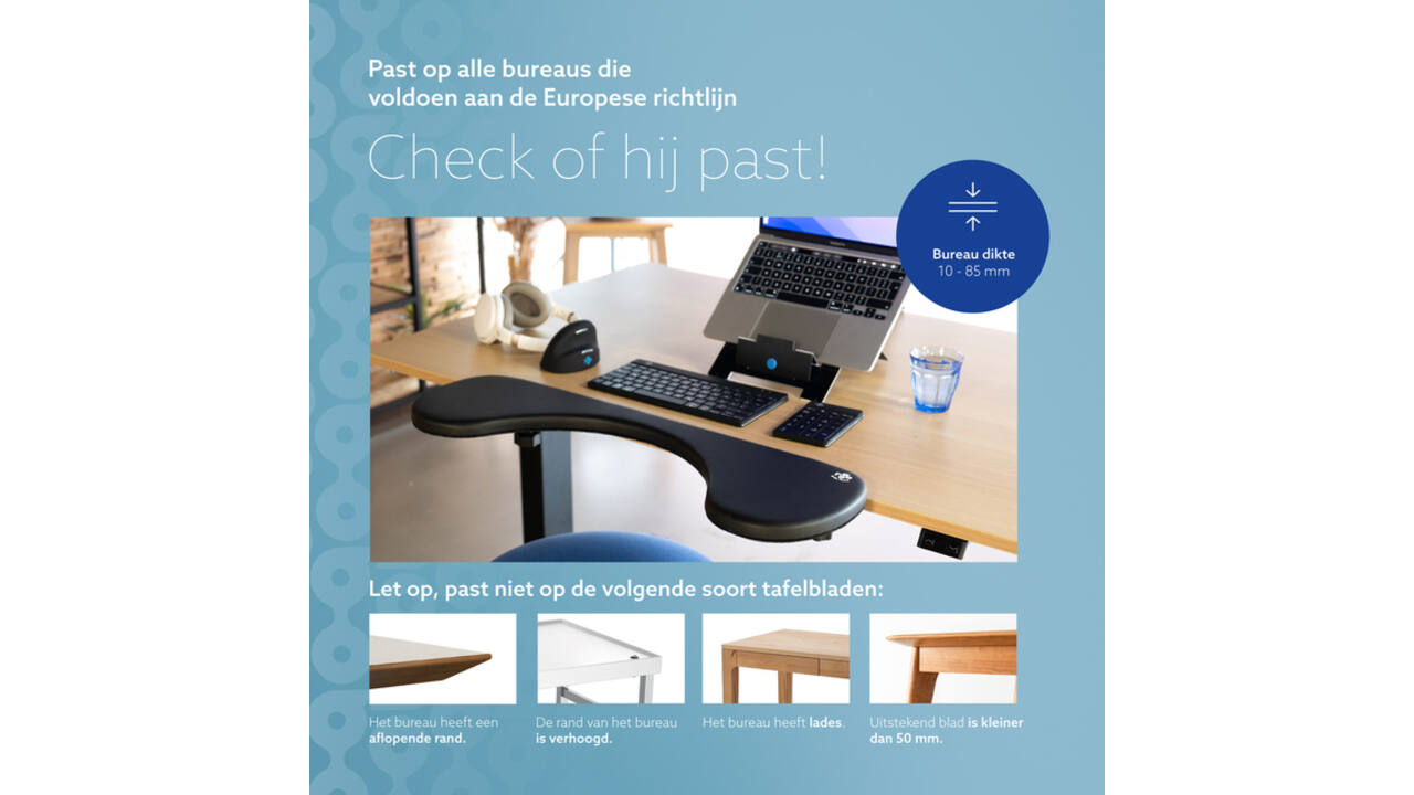 Armsteun R-Go Ergonomisch Zwart