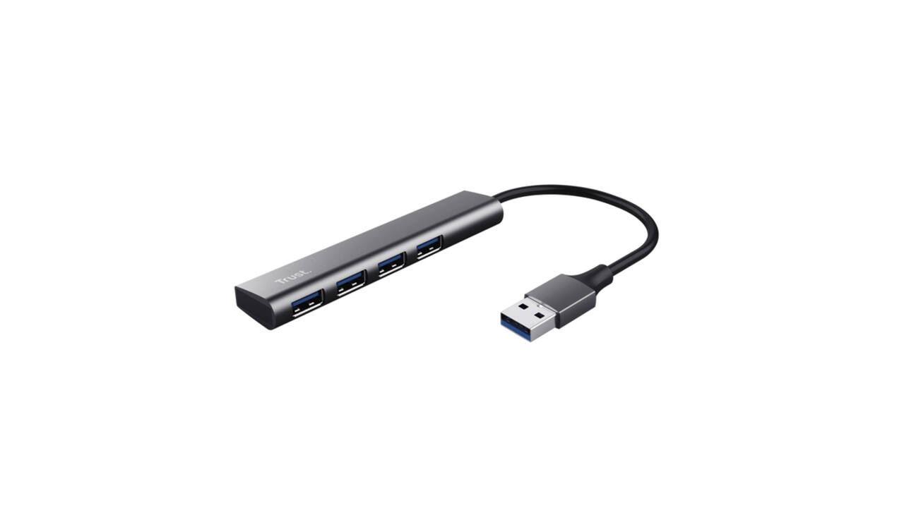 Hub Trust Halyx 4-port USB-A zilver