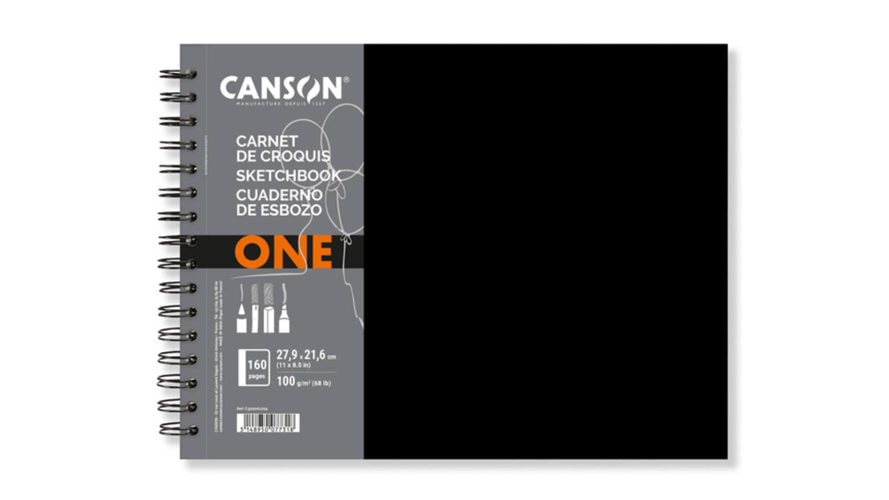 Schetsboek Canson Art Book One spiraalgebonden 160vel 100gr 279x216mm wit