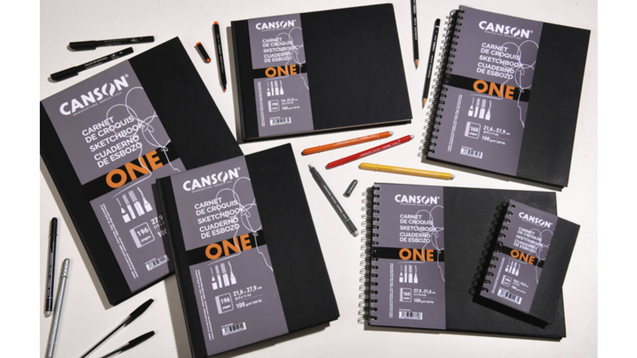 Schetsboek Canson Art Book One spiraalgebonden 160vel 100gr 279x216mm wit