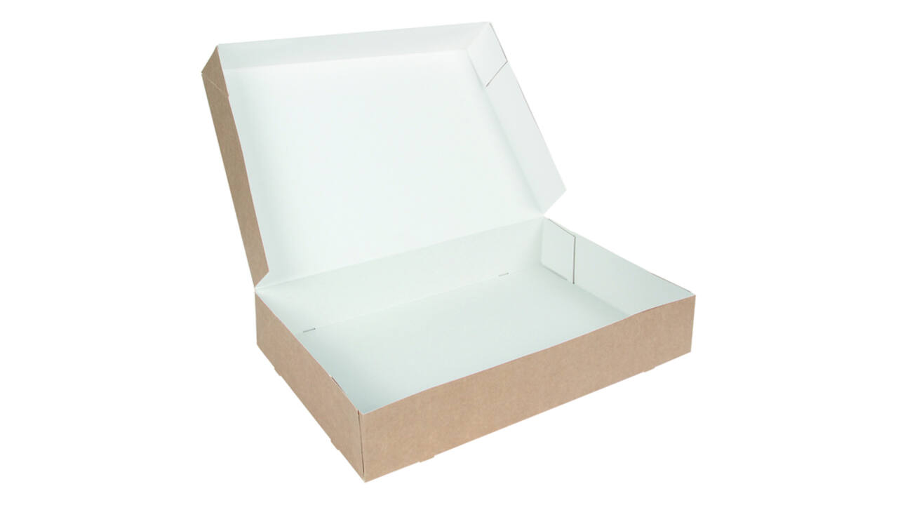 Cateringdoos IEZZY 46cm plasticvrij bruin 10 stuks