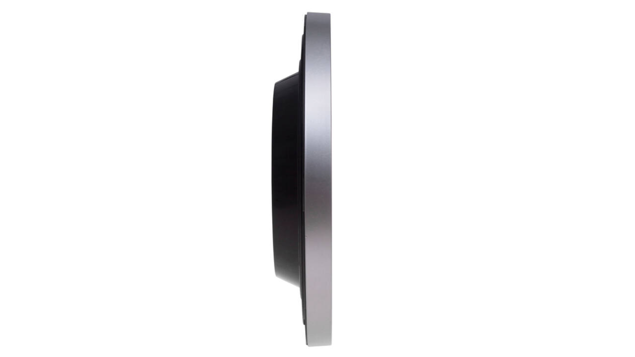 Wandklok MAUL Step Quartz Ø30x5cm kunststof zilver/wit stildraaiend