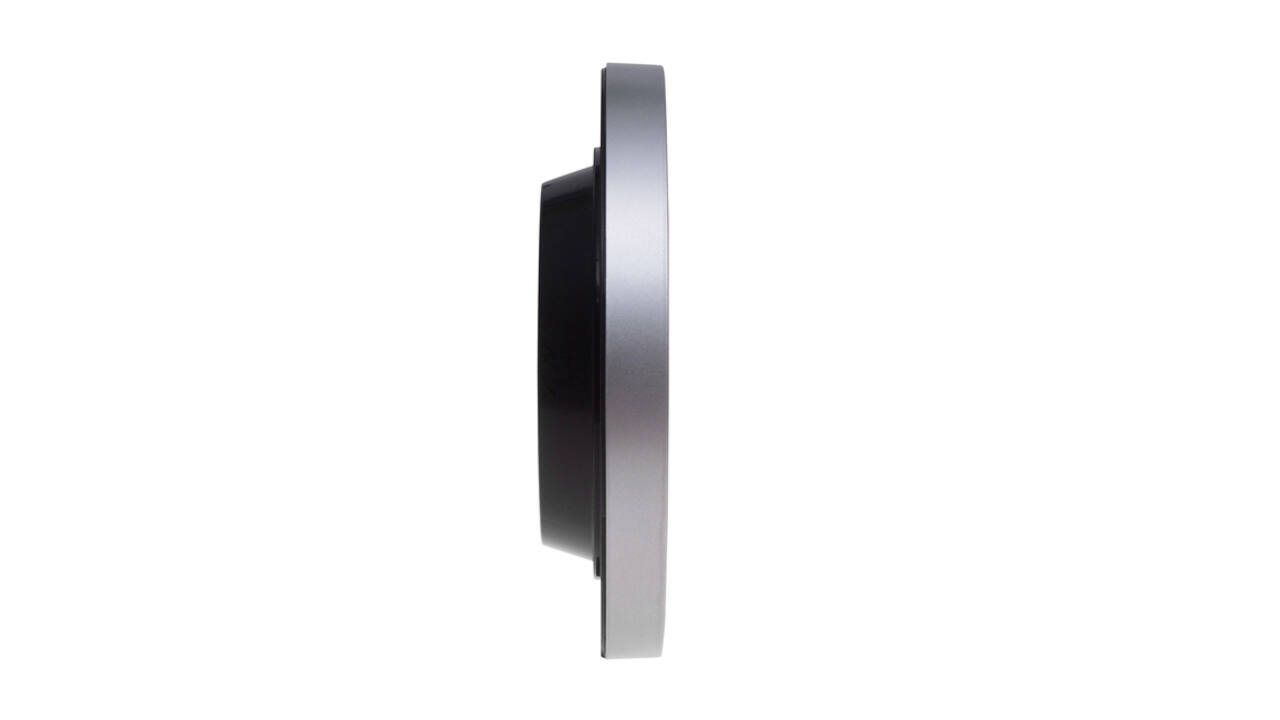 Wandklok MAUL Run RC Ø25x5cm kunststof zilver/wit incl batterij