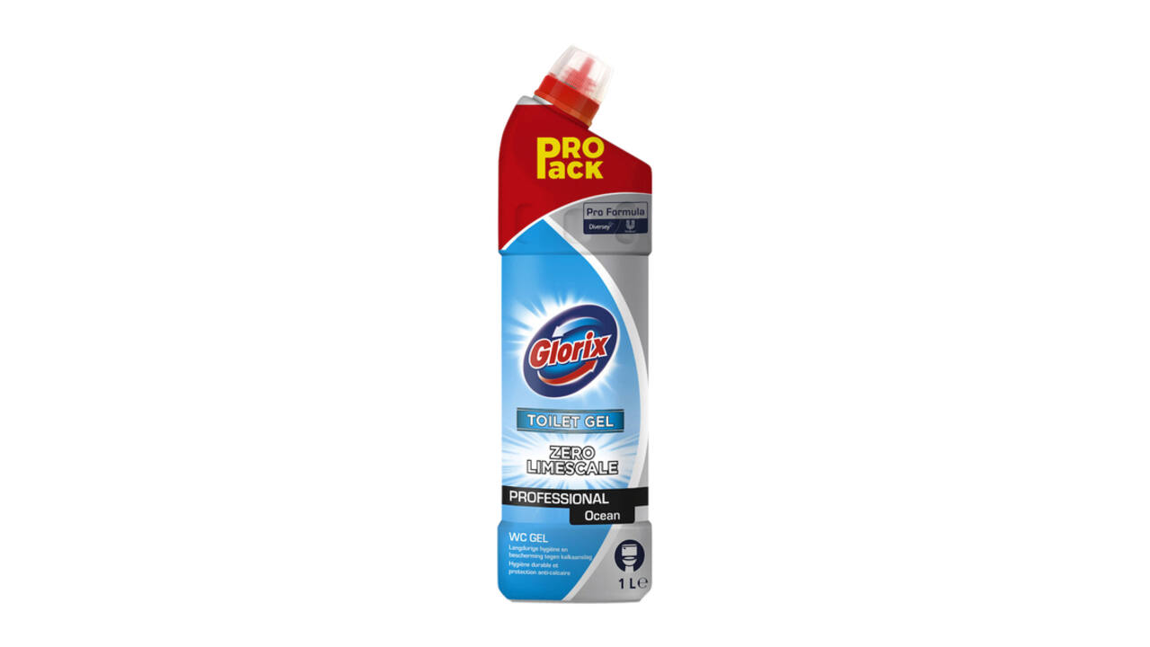 Sanitairreiniger Glorix Pro Formula Toilet Gel Ocean zonder bleek 1000ml