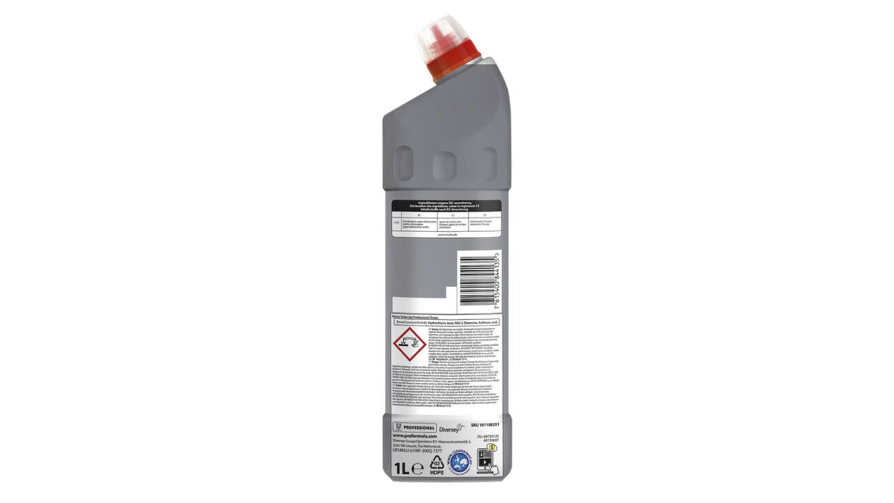 Sanitairreiniger Glorix Pro Formula Toilet Gel Ocean zonder bleek 1000ml