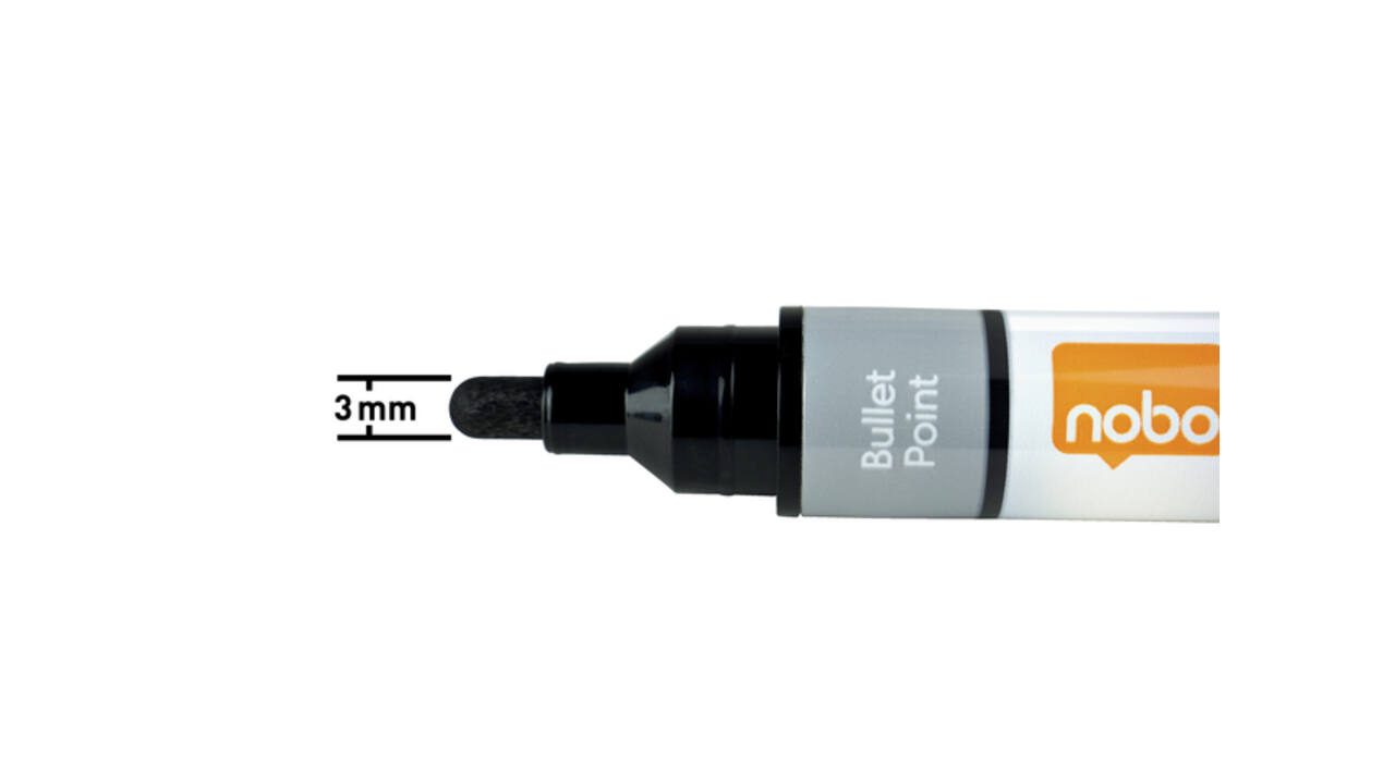 Whiteboardmarker Nobo Liquid ink rond assorti 3mm 10stuks