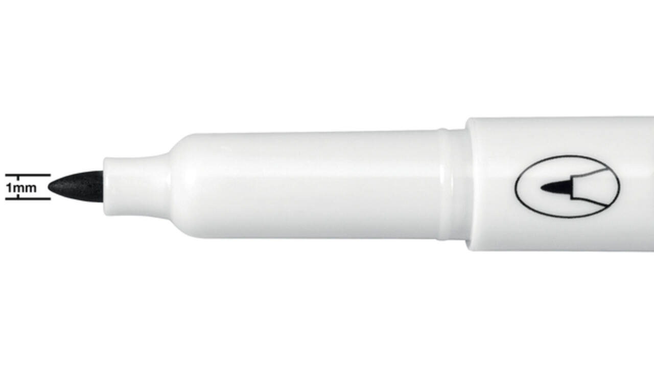 Whiteboardmarker Nobo Glide fijn zwart 1mm 4stuks