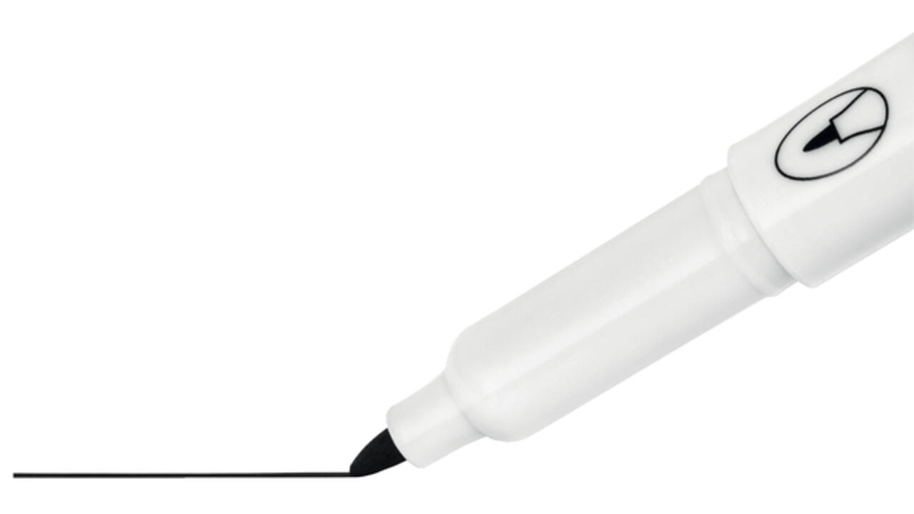 Whiteboardmarker Nobo Glide fijn zwart 1mm 4stuks