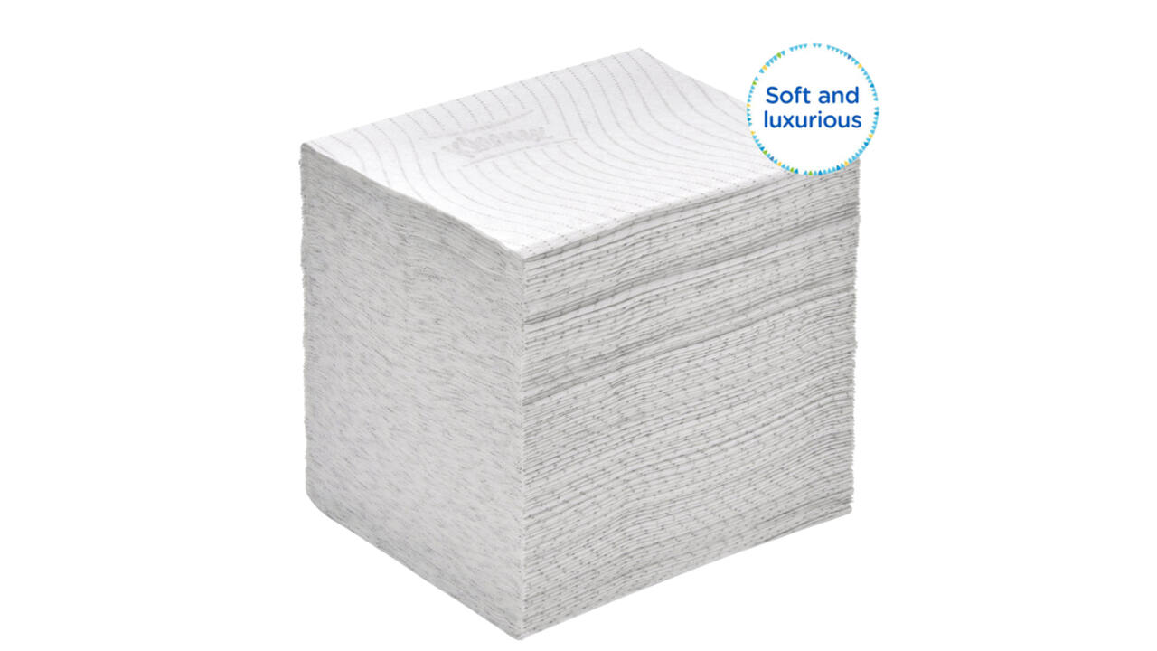 Toiletpapier Kleenex gevouwen 2-laags 110x186mm wit 8408