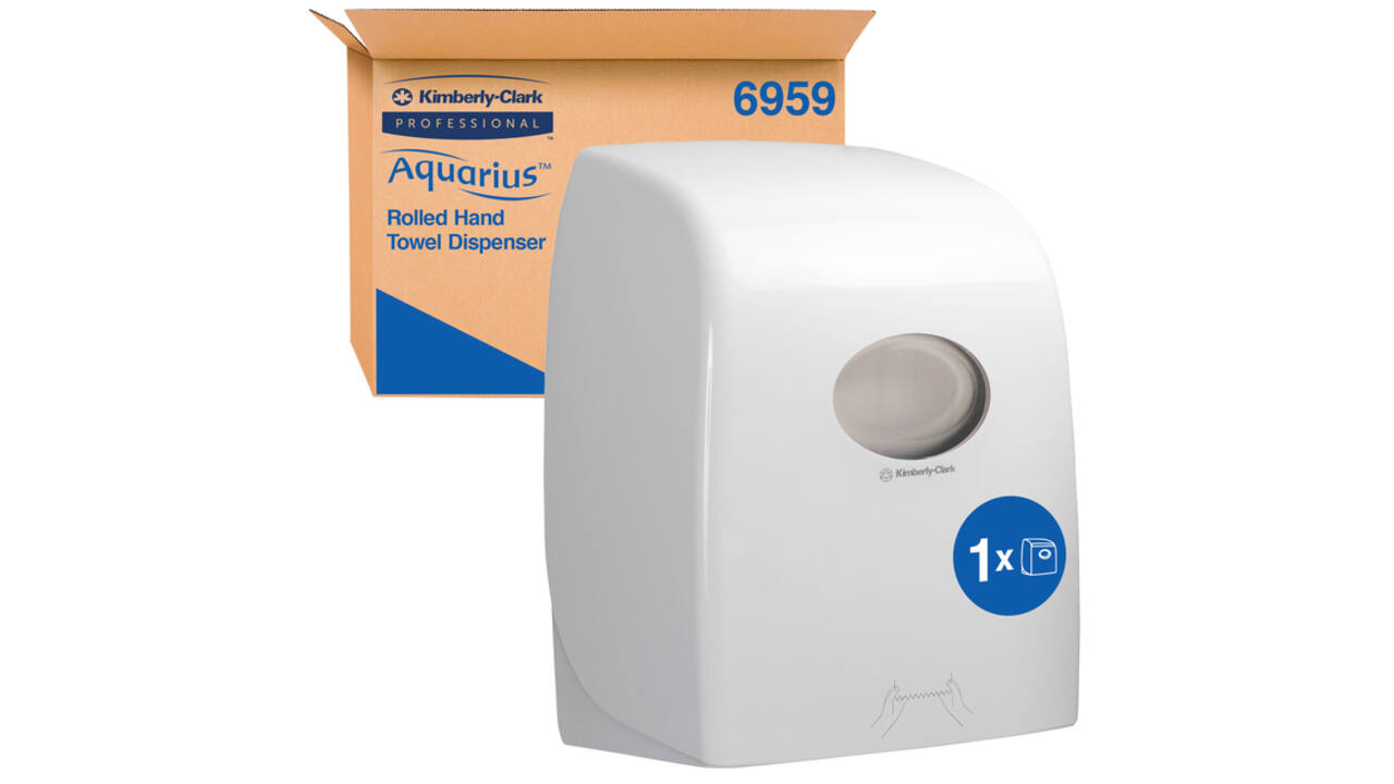 Handdoekroldispenser Kimberly Clark Aquarius wit 6959