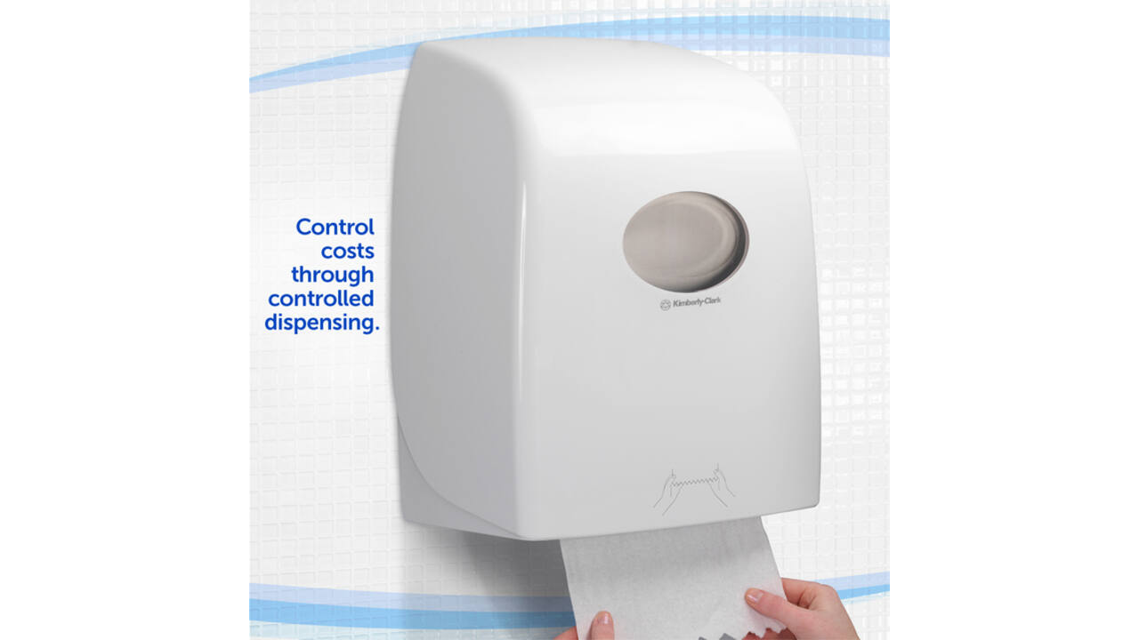 Handdoekroldispenser Kimberly Clark Aquarius wit 6959