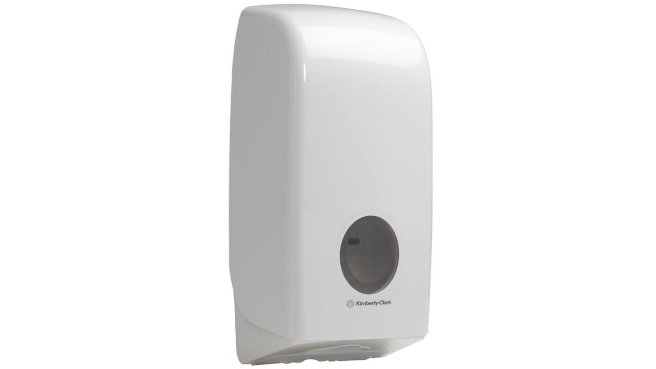 Toiletpapierdispenser Kimberly Clark Aquarius gevouwen wit 6946