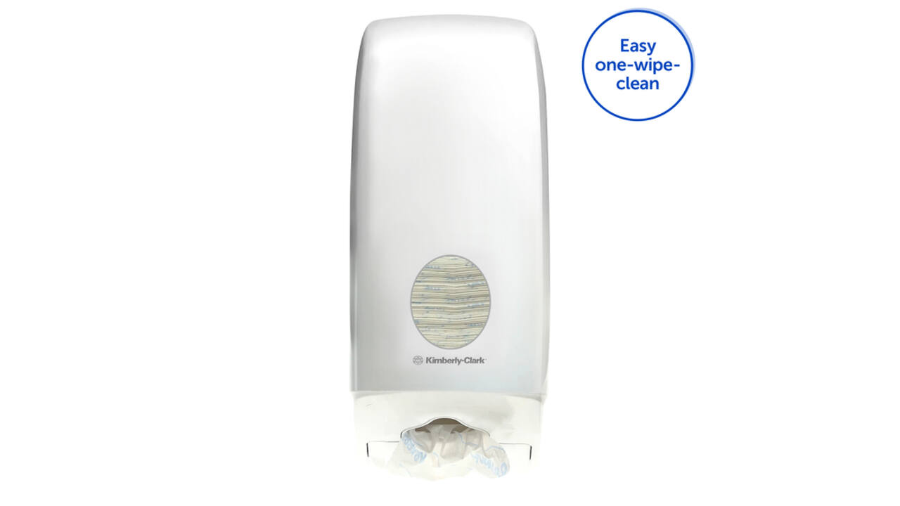Toiletpapierdispenser Kimberly Clark Aquarius gevouwen wit 6946