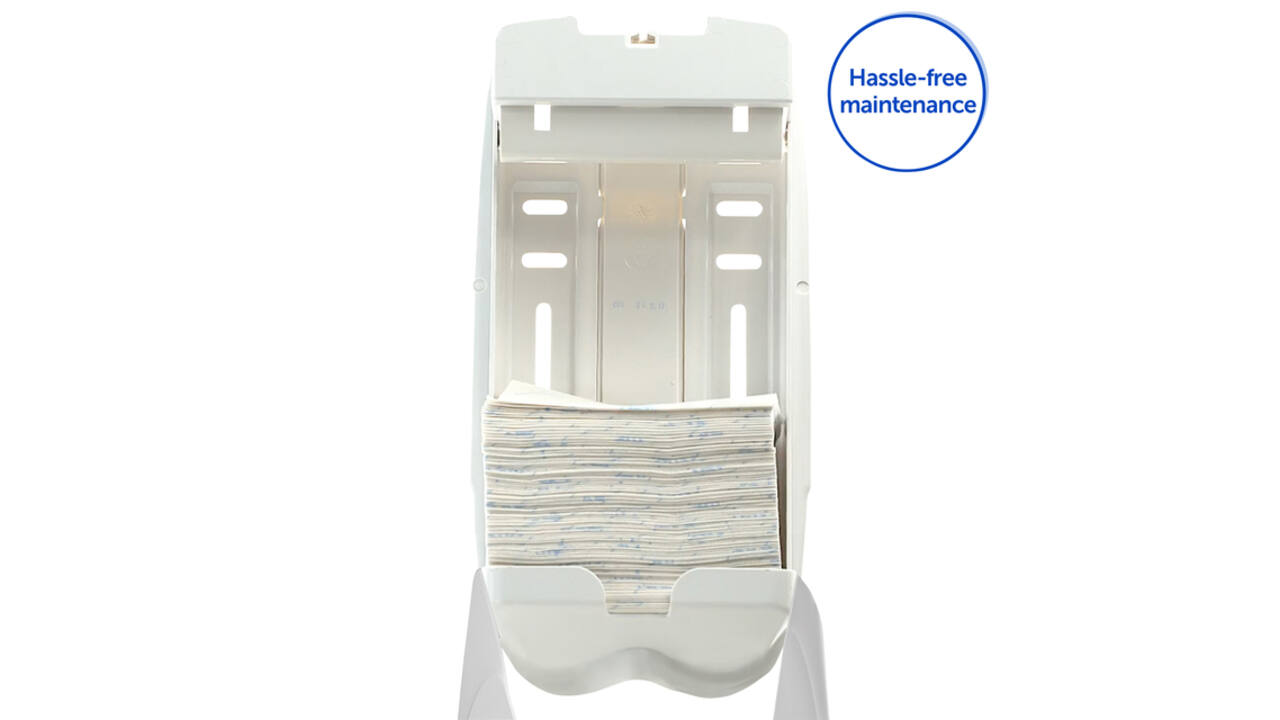 Toiletpapierdispenser Kimberly Clark Aquarius gevouwen wit 6946